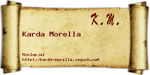 Karda Morella névjegykártya